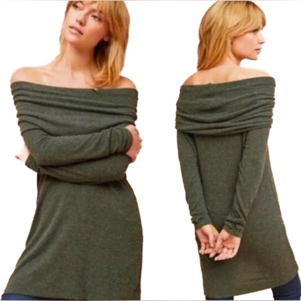 Anthropologie Michael Stars Convertible Cowl Neck Tunic Sweater Dress 🌴 - Picture 2 of 8